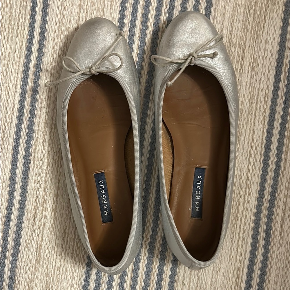 Margaux Silver Ballet Flats